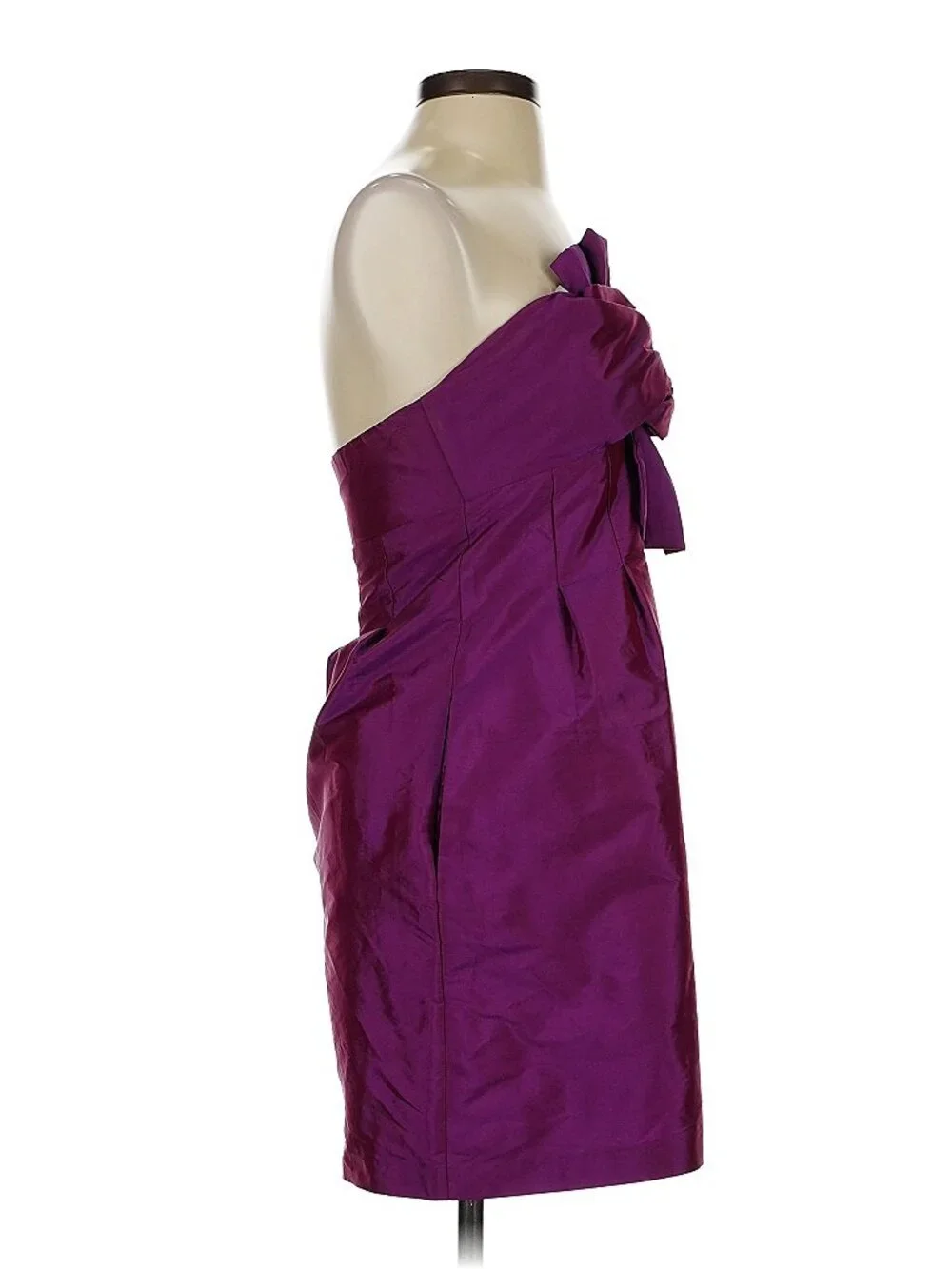 Alexia Admor | Y2K Mini Satin Dress Purple XS Cocktail Prom Asymmetrical Baddie - Picture 4 of 9